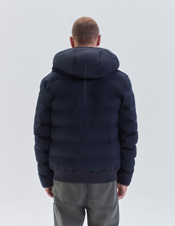 Doudoune navy nylon granité WATERPROOF BREATHABLE Homme