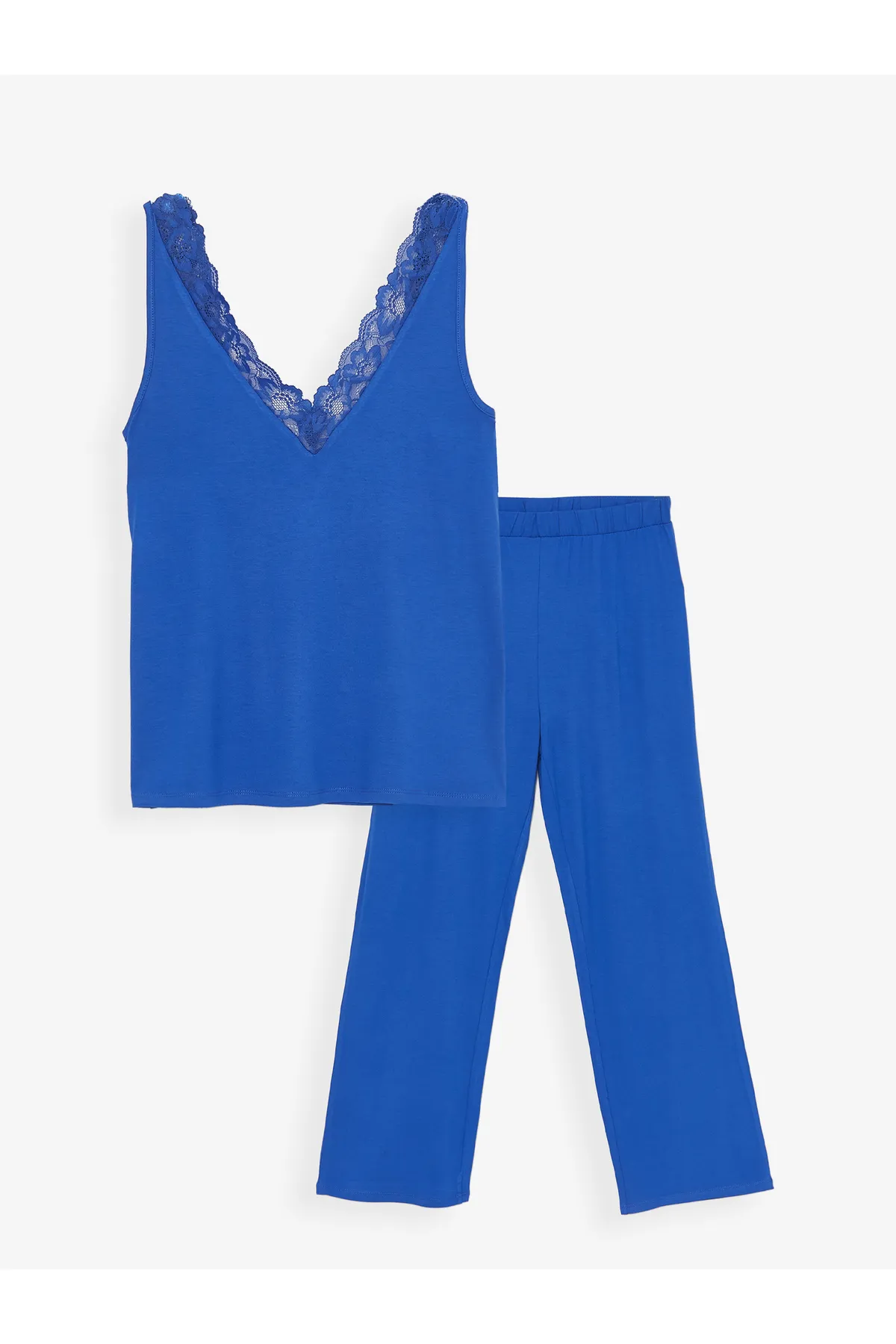 LC Waikiki  Damen-Pyjama-Set mit V-Ausschnitt und Spitze