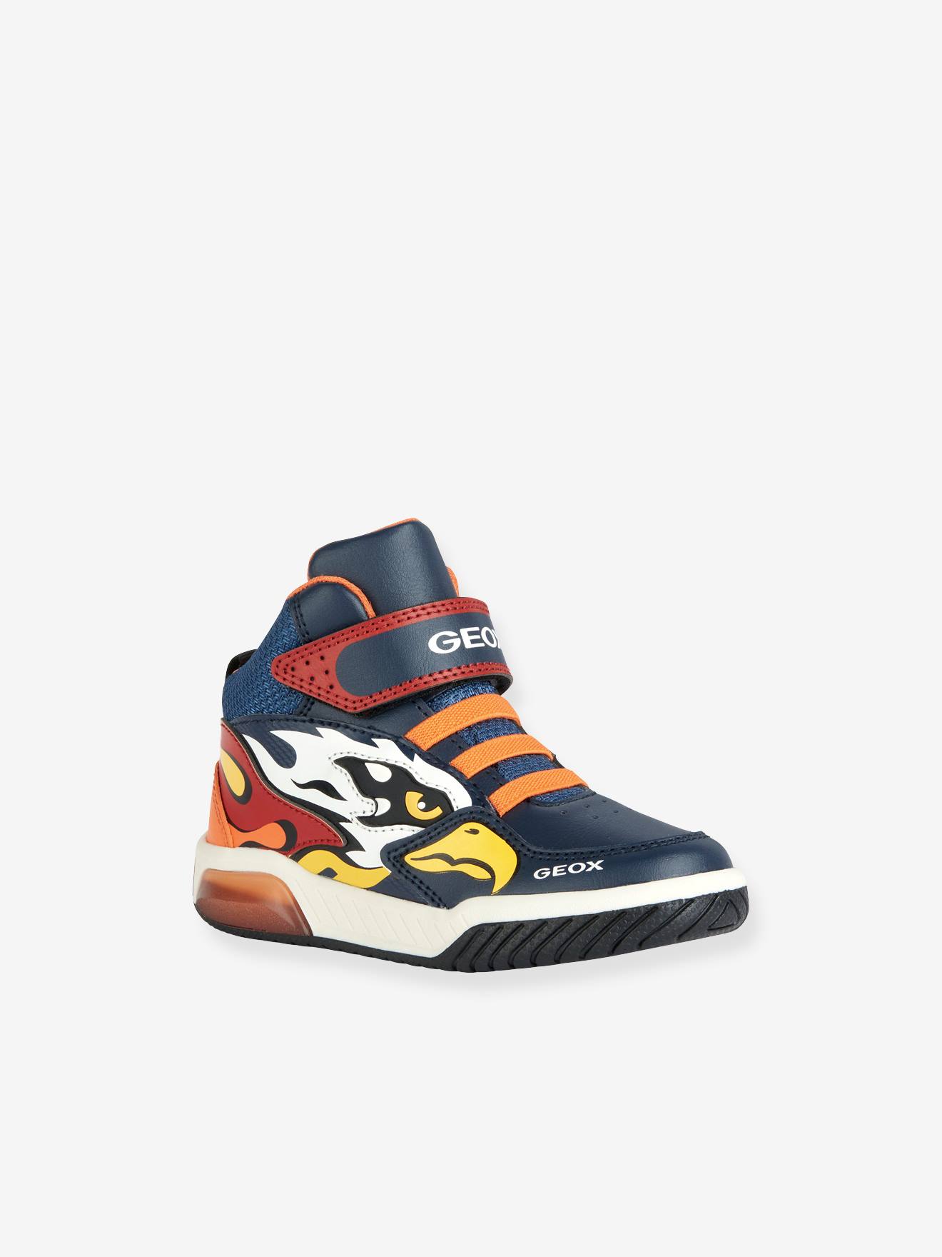Baskets lumières enfant J Inek Boy GEOX® orange