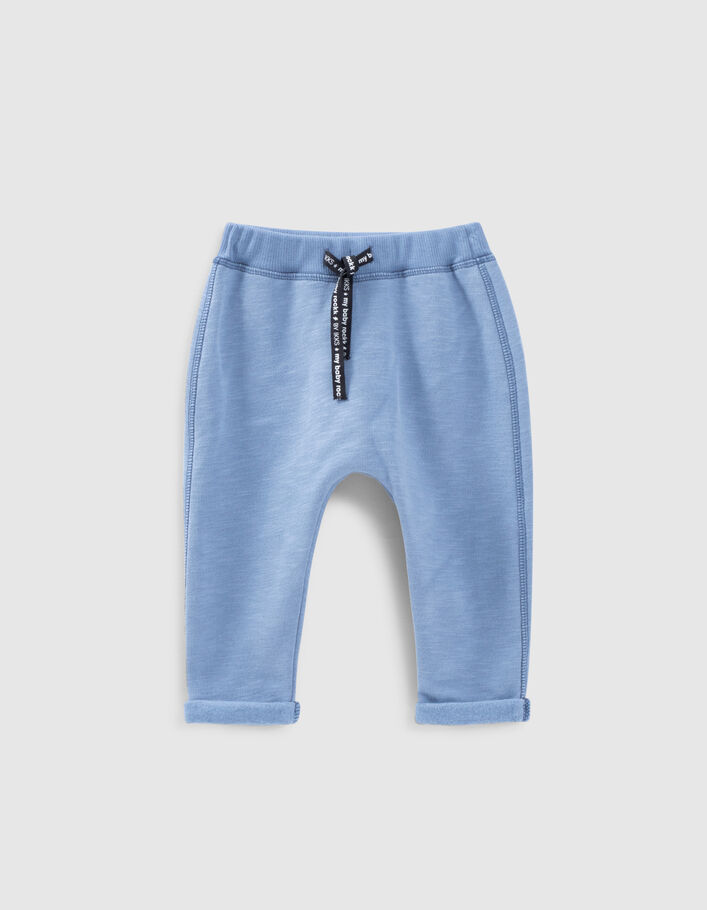 Pantalon bleu molleton bio bébé