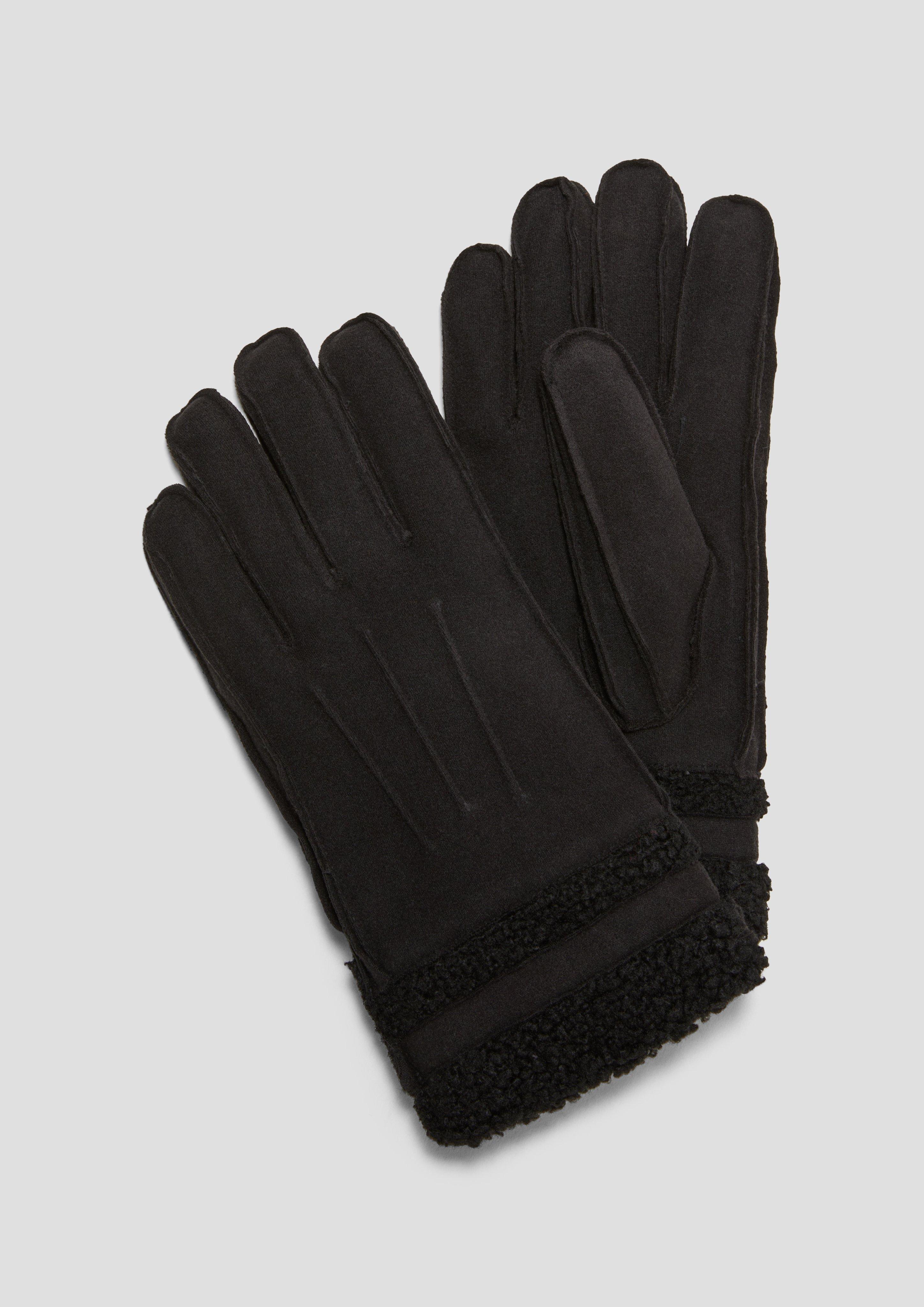 Fingerhandschuhe mit Teddyplüsch  2136602-9999