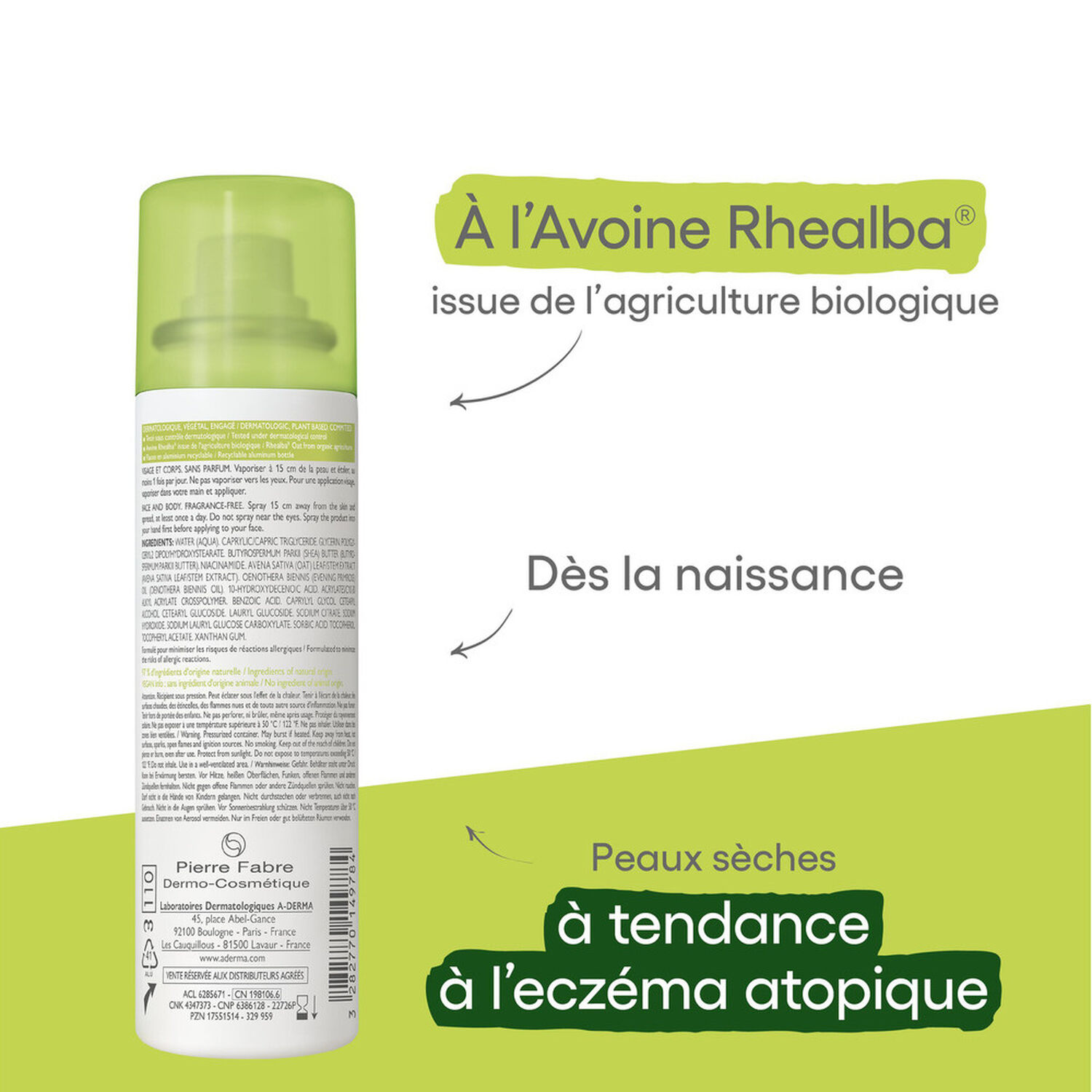 a-derma Exomega Control Spray émollient anti-grattage