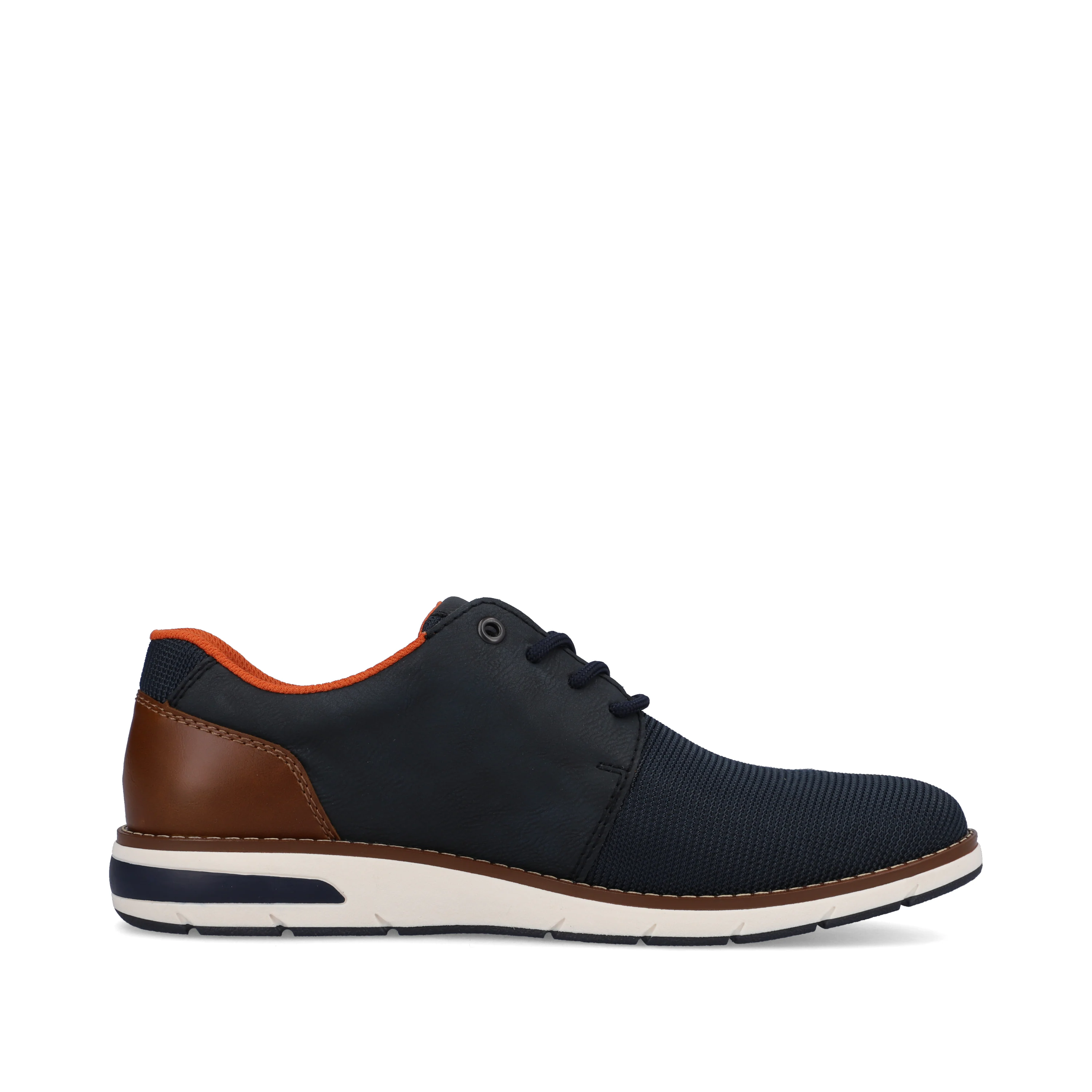 Rieker Herren Schnürschuhe marineblau-orange