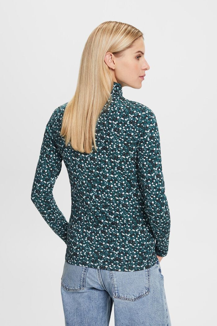 Longsleeve mit Print und Rollkragen
