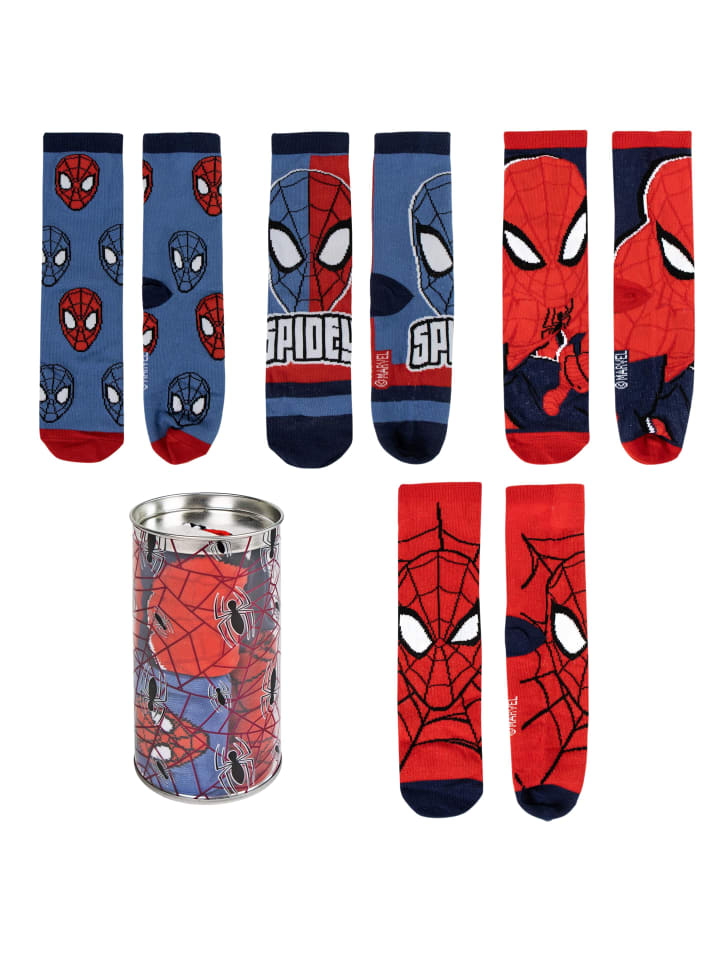 Spiderman Spiderman 4er Pack Jungen Socken Strümpfe Spardose in bunt günstig kaufen