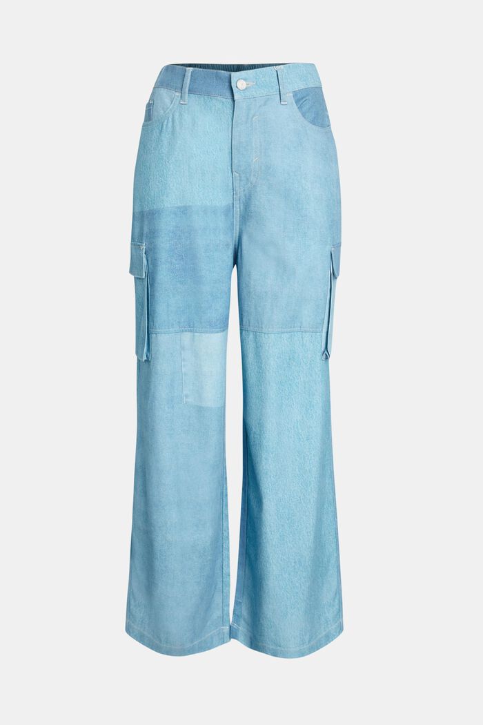 Cargohose im Patchwork-Style mit hohem Bund