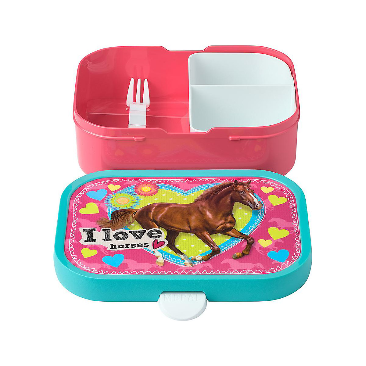 Brotdose Campus My Horse, inkl. Bento-Einsatz & Snackgabel