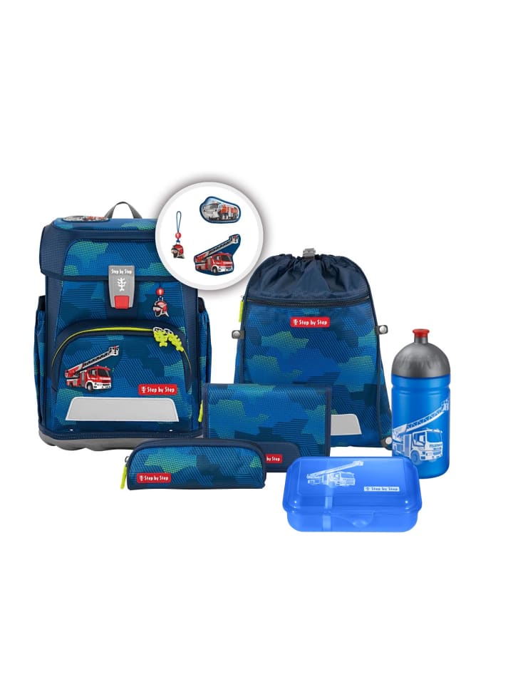 Step by Step Grundschulranzen-Set CLOUD Fire Engine Brandon 7-tlg. in Blau günstig kaufen onesize