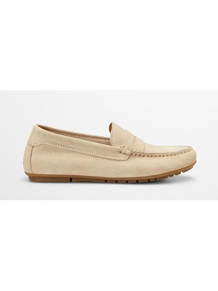 Marc O'Polo Shoes Leder-Slipper in Beige günstig kaufen