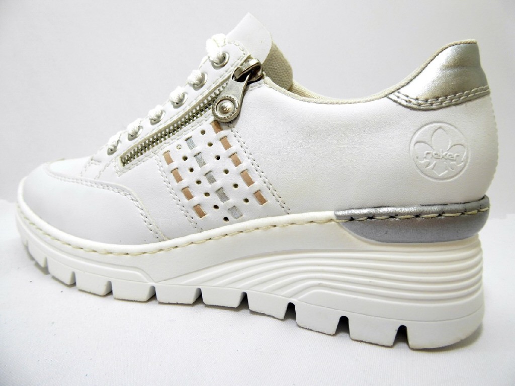 RIEKER Freizeit Schnürer rose FSK Damen Halbschuhe