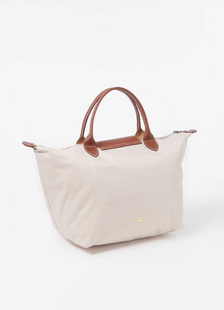Τσάντα Longchamp Le Pliage Original M από καμβά με δερμάτινες λεπτομέρειες