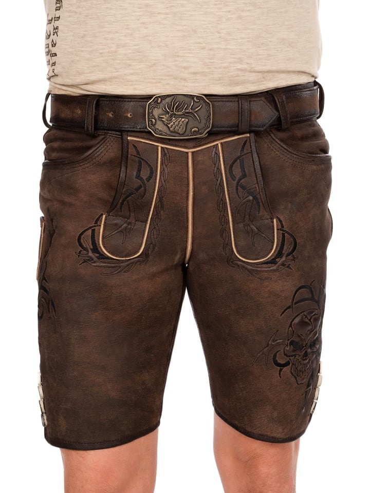 Spieth & Wensky Lederhose DEMOS in braun günstig kaufen 52