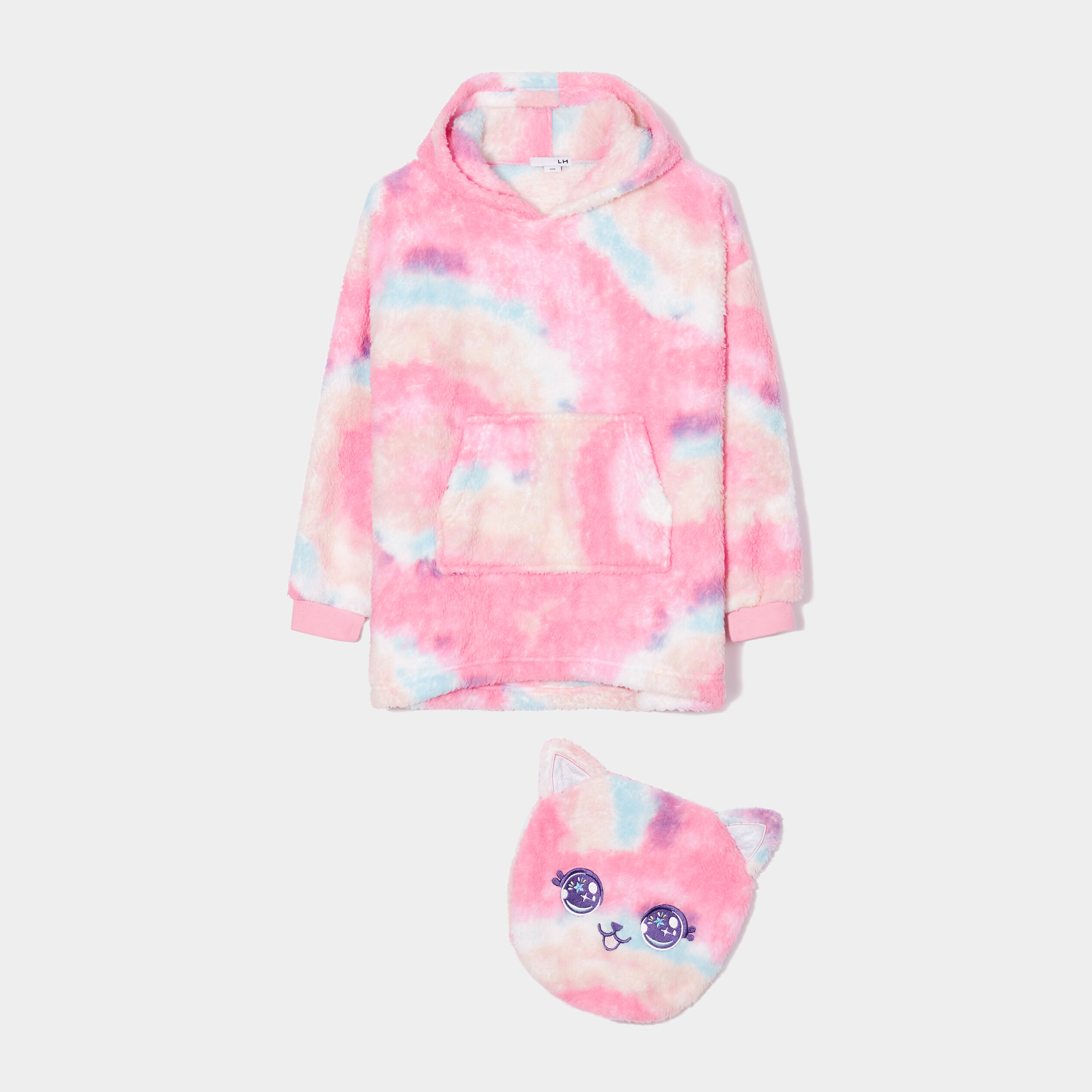 Ensemble pyjama sweat et pochette multicolore fille | La Halle