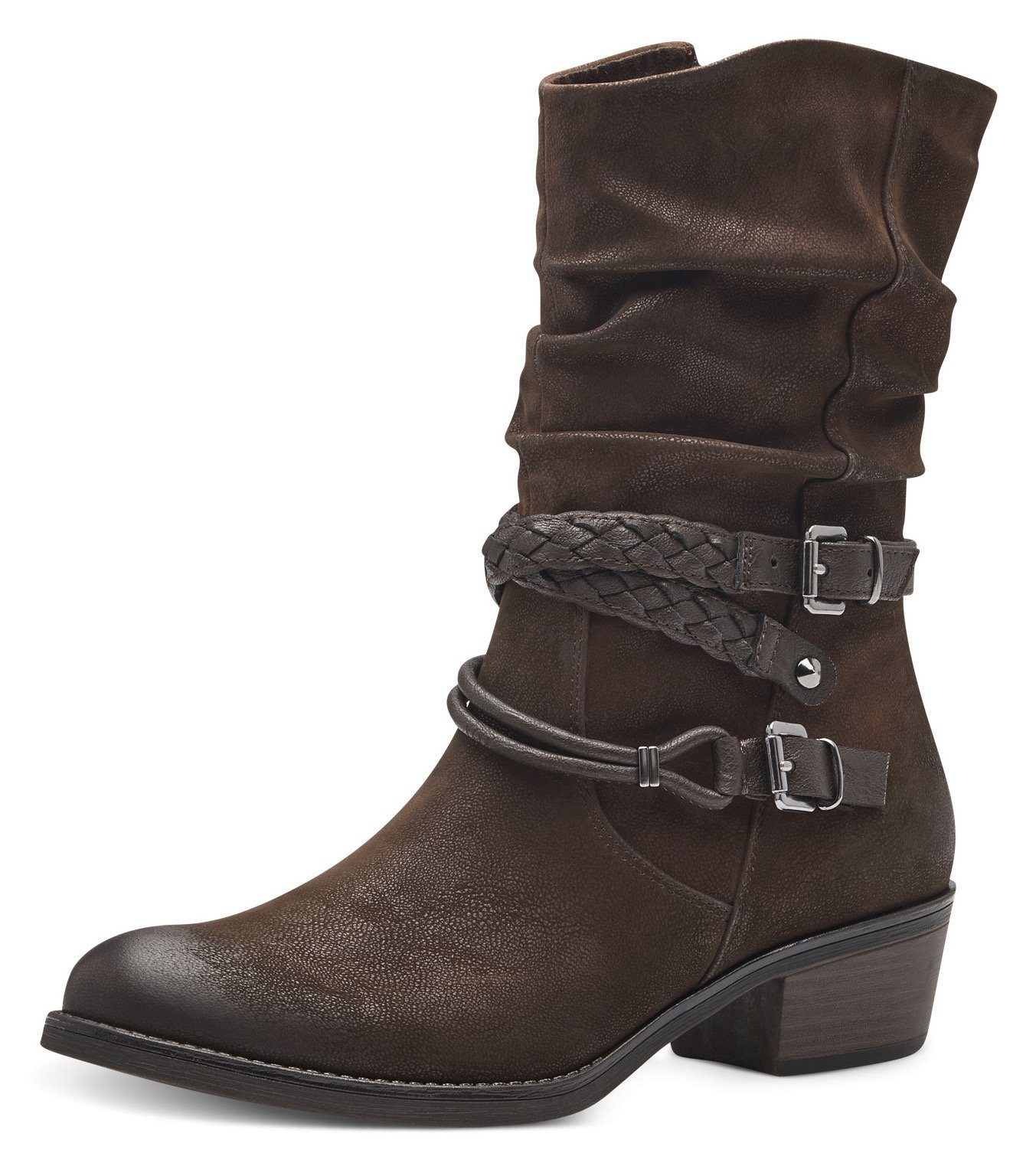 MARCO TOZZI Cowboy Stiefelette mit schönen Zierriemchen