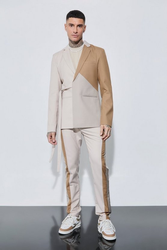 Tall Skinny Colorblock Wickel-Blazer