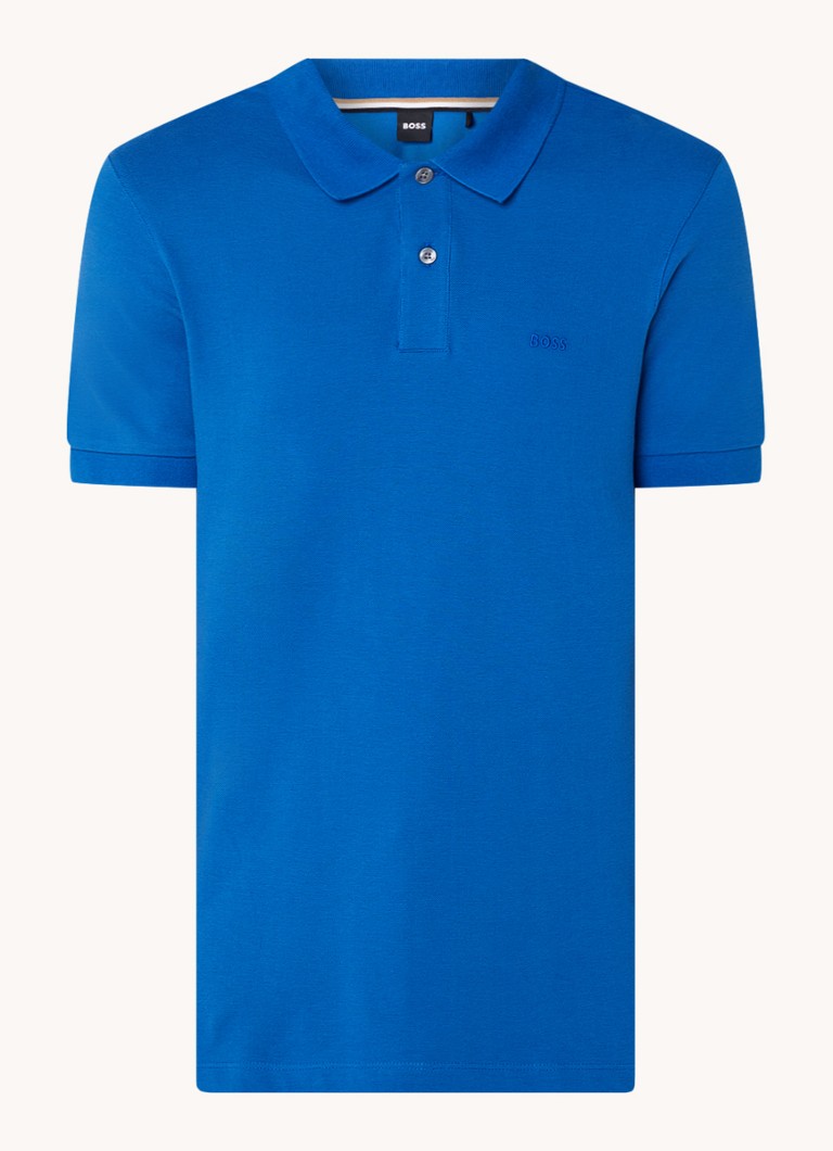 HUGO BOSS Pallas regulāra piegriezuma polo krekls no pikē kokvilnas