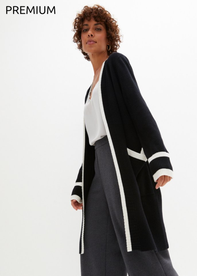 Wollstrickjacke mit Good Cashmere Standard®-Anteil