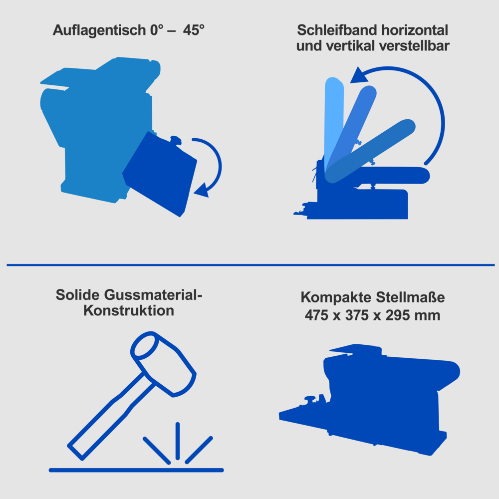Scheppach Band-und Tellerschleifer BTS900 Set