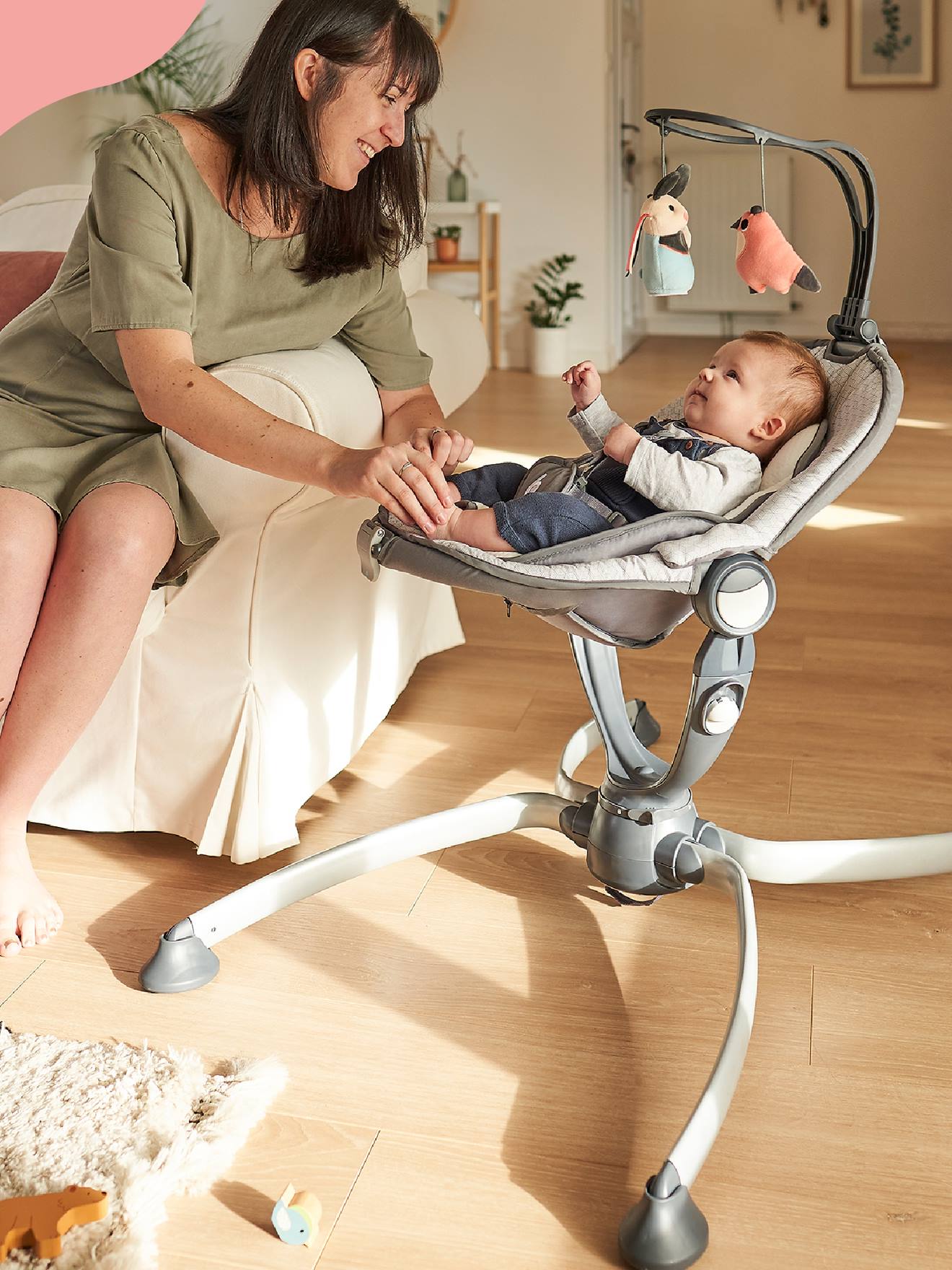 Transat BABYMOOV Swoon Up avec arche de jeu graphik