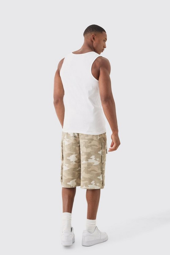 Geripptes Slim-Fit Tanktop mit Kontrast-Einsatz