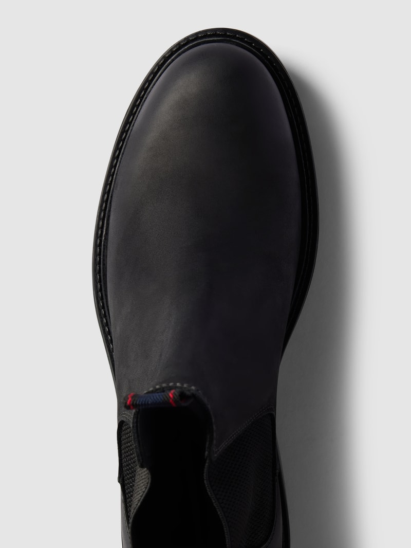 Chelsea Boots aus Leder-Mix Modell 'LEYTON' in dunkelgrau