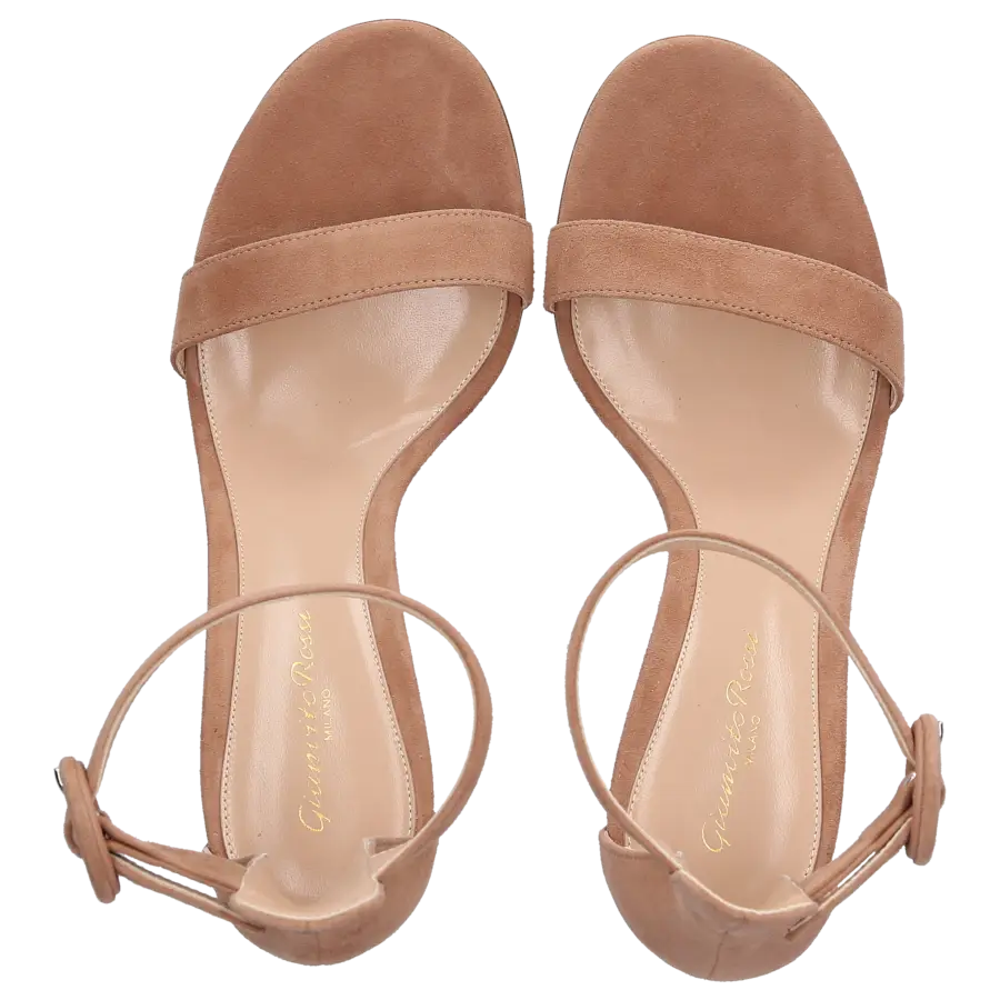 Gianvito Rossi - Sandalen PORTOFINO 85 Veloursleder - beige
