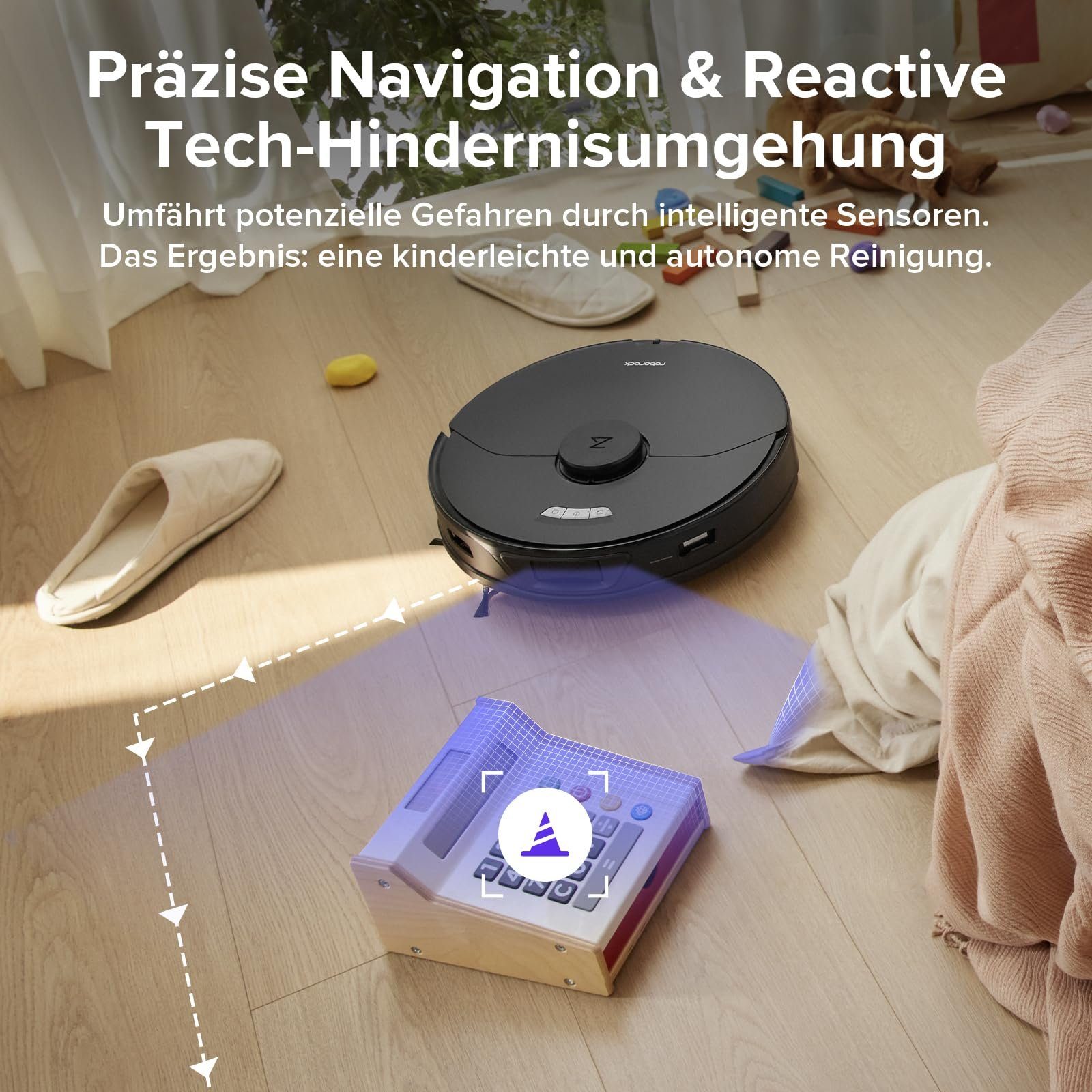 Roborock Saugroboter S7 Max Ultra, 60,00 W, 5500 Pa, aktive Hindernisvermeidung, mit selbstentleerender & selbstwaschender & selbsttrocknender & selbstbefüllender & selbstreinigender Station, App und Sprachsteuerung (Upgrade von S7 Pro Ultra, VS S8 P