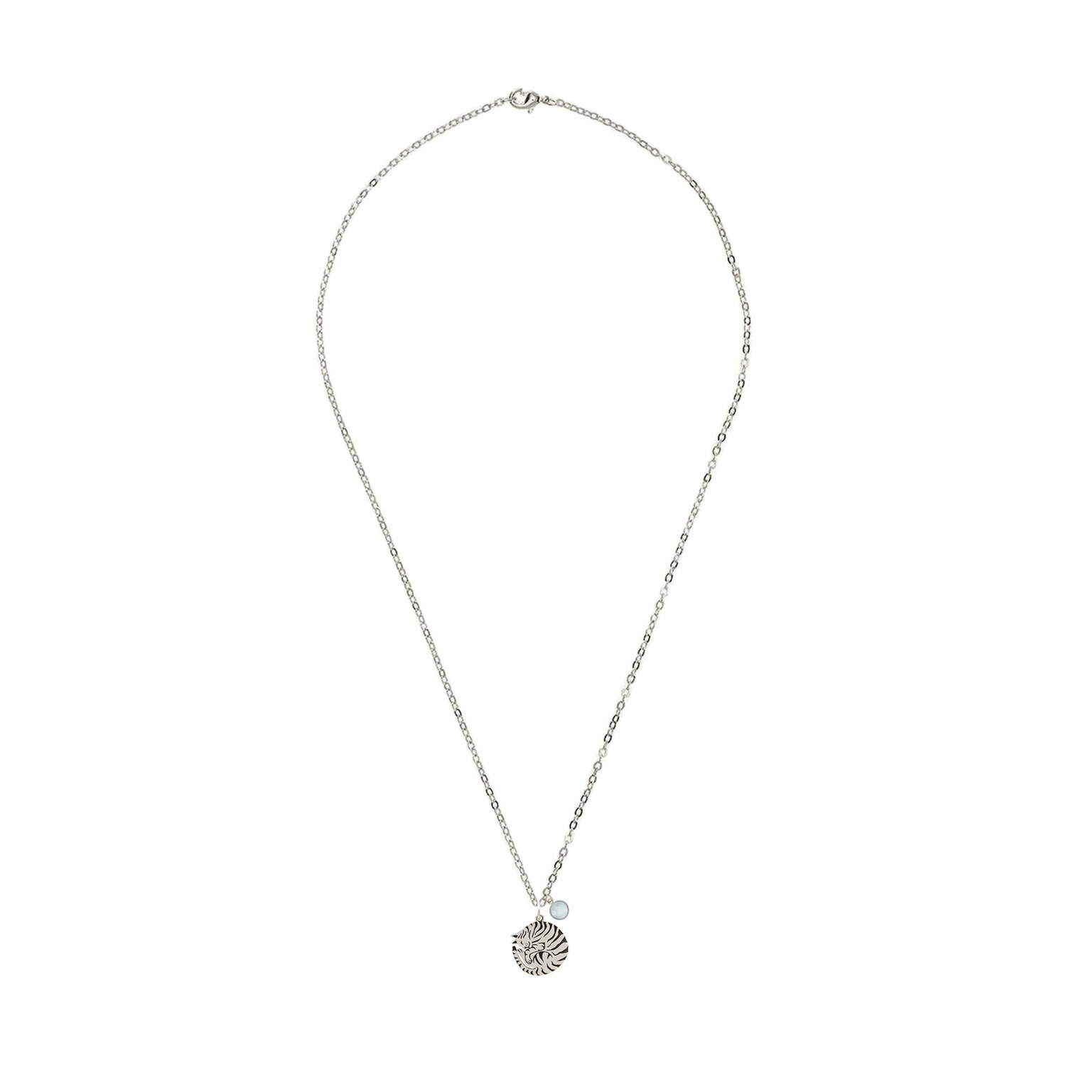 Kette mit Anhänger 'Curly Katze Chalcedon'
