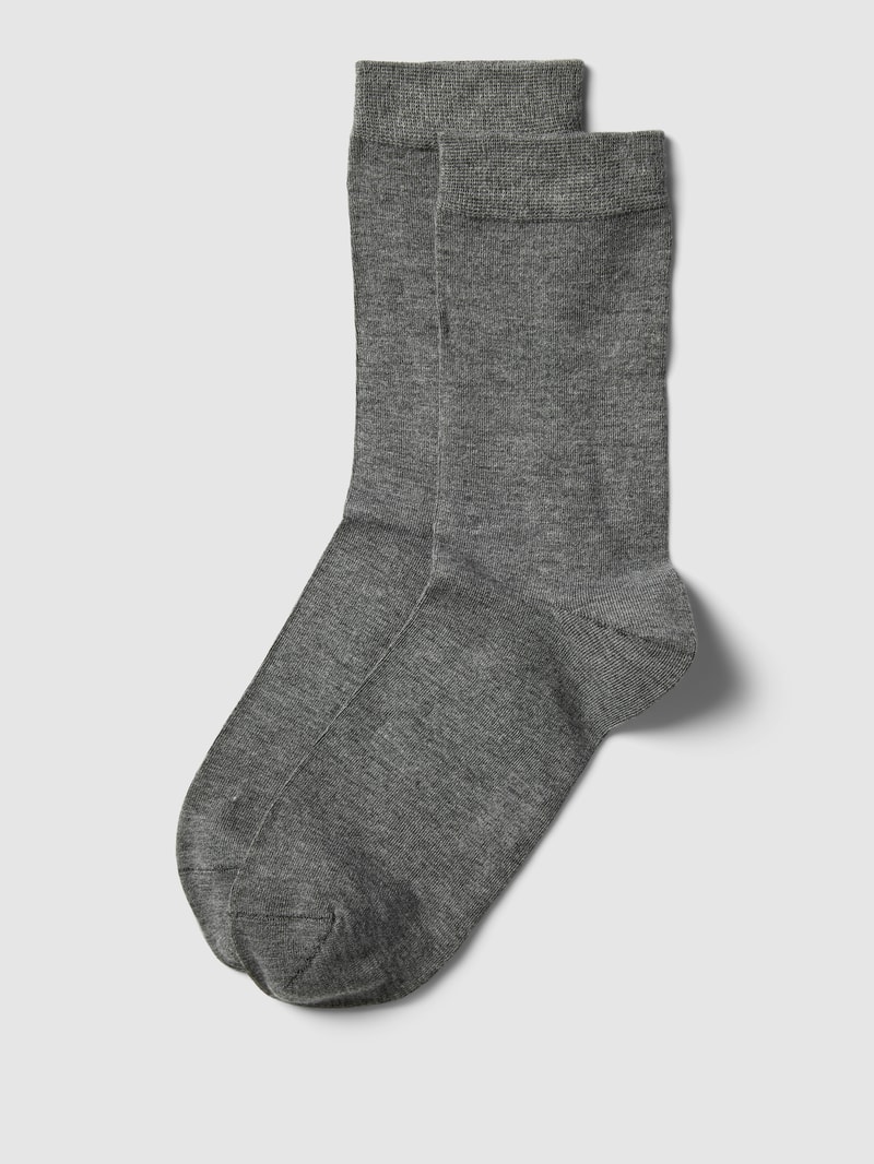 Socken mit Label-Detail Modell 'SILKY FEEL' in anthrazit