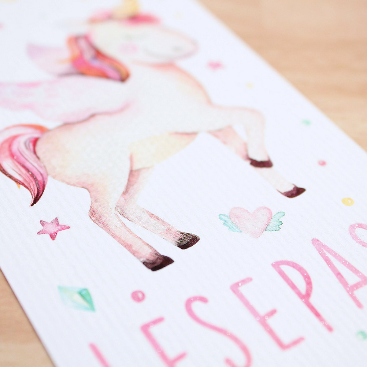 Lesepass Einhorn Lesezeichen zum lesen üben Grundschule 10-100 Stück Lesezeichen