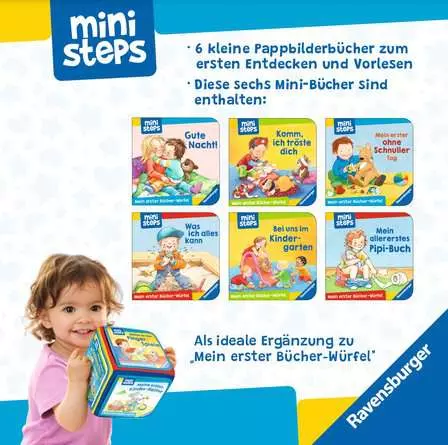 ministeps: Mein erster Bücher-Würfel: Töpfchen, Schnuller, Gute Nacht (Bücher-Set)