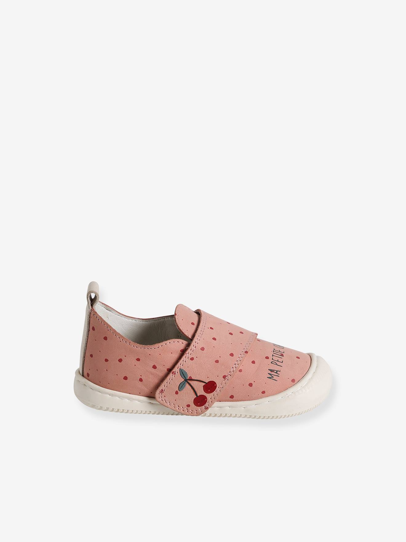 Vertbaudet Baby Hausschuhe mit Klettverschluss - rosa
