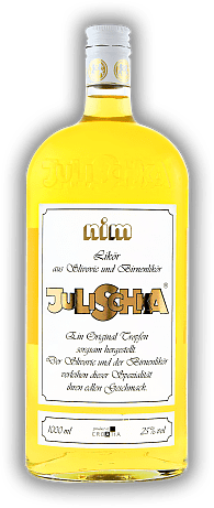 Julischka 1,0 Liter Julischka 1,0 Liter Likör-Spezialität aus Slivovitz und Birnenlikör (Kruskovac). 1	 Liter - Vol 25%