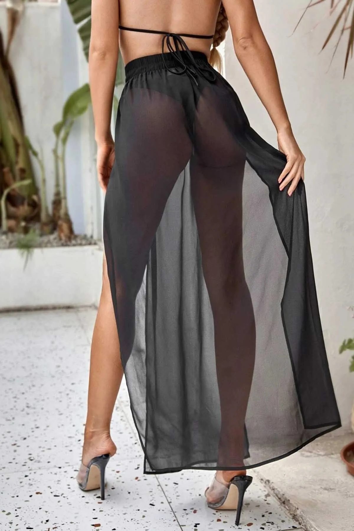 Angelsin  Strandkleid aus Tüll mit Pareo-Rock
