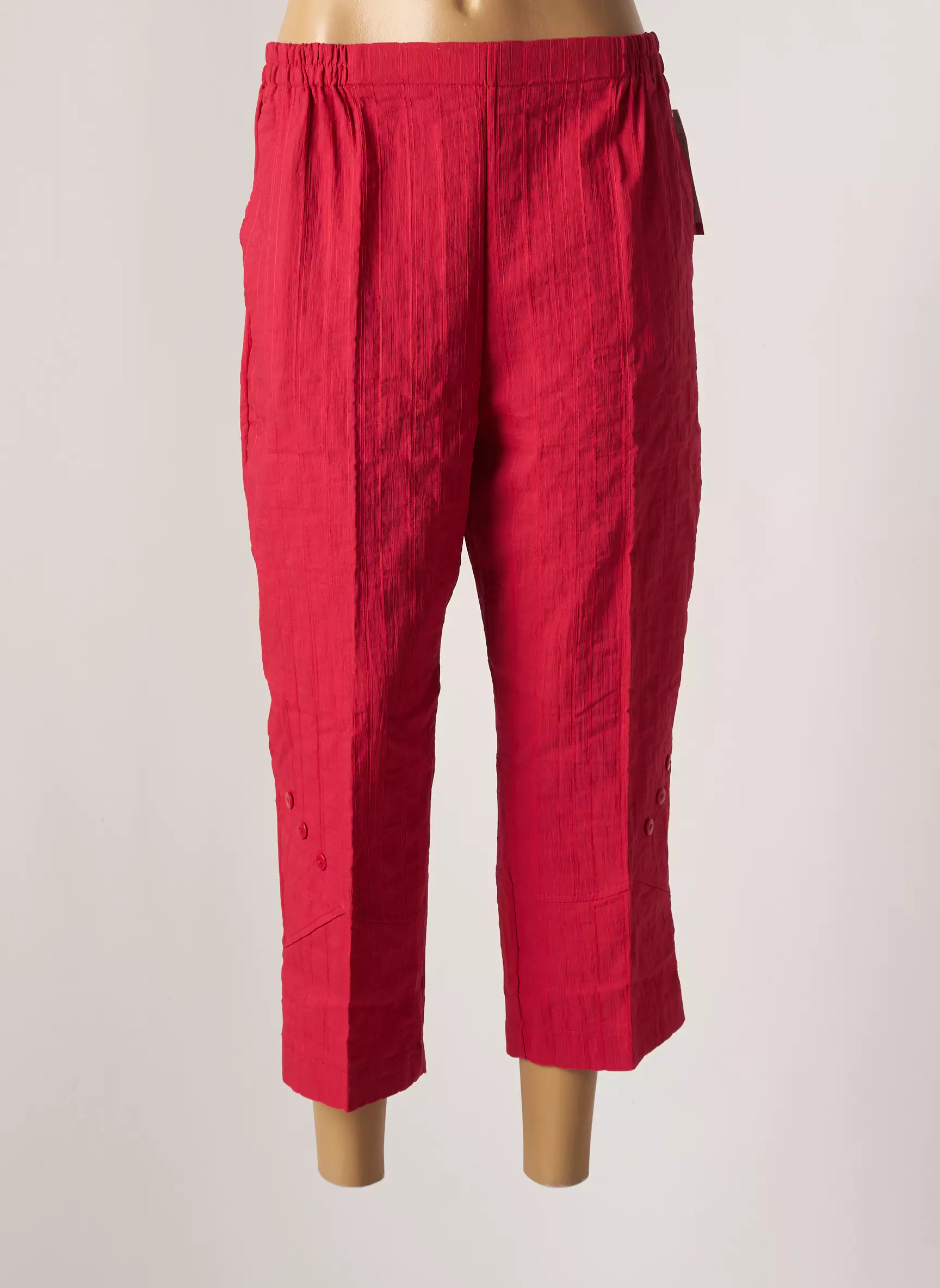 Gevana Pantalon7 8 Femme couleur rouge