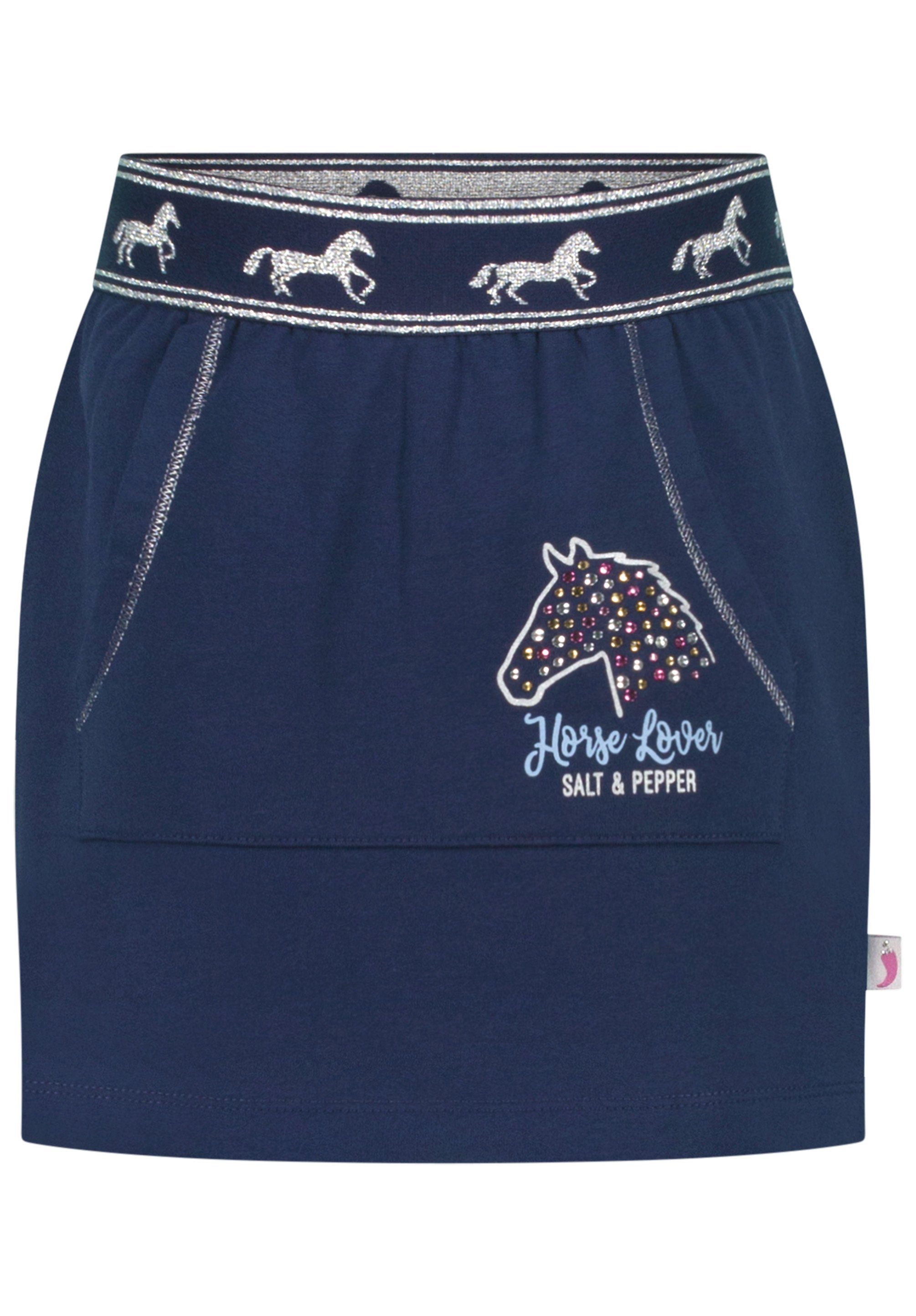 SALT AND PEPPER Midirock Girls Skirt Horse PrintSequins (1-tlg)