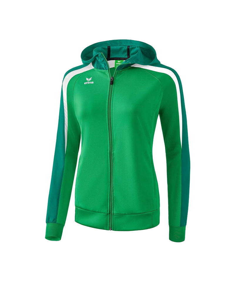 Erima Liga 2.0 Kapuzenjacke Damen Grün Weiss
