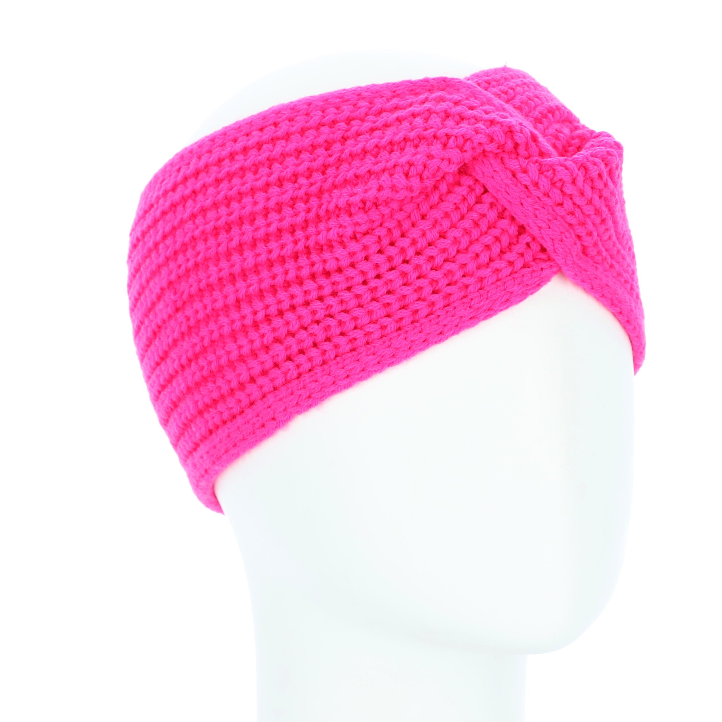 halsüberkopf Accessoires Stirnband Strick-Stirnband mit Rippe mit optischen Knoten