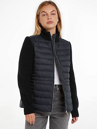 TOMMY HILFIGER Damen Steppjacke KNIT MIX DOWN JACKET