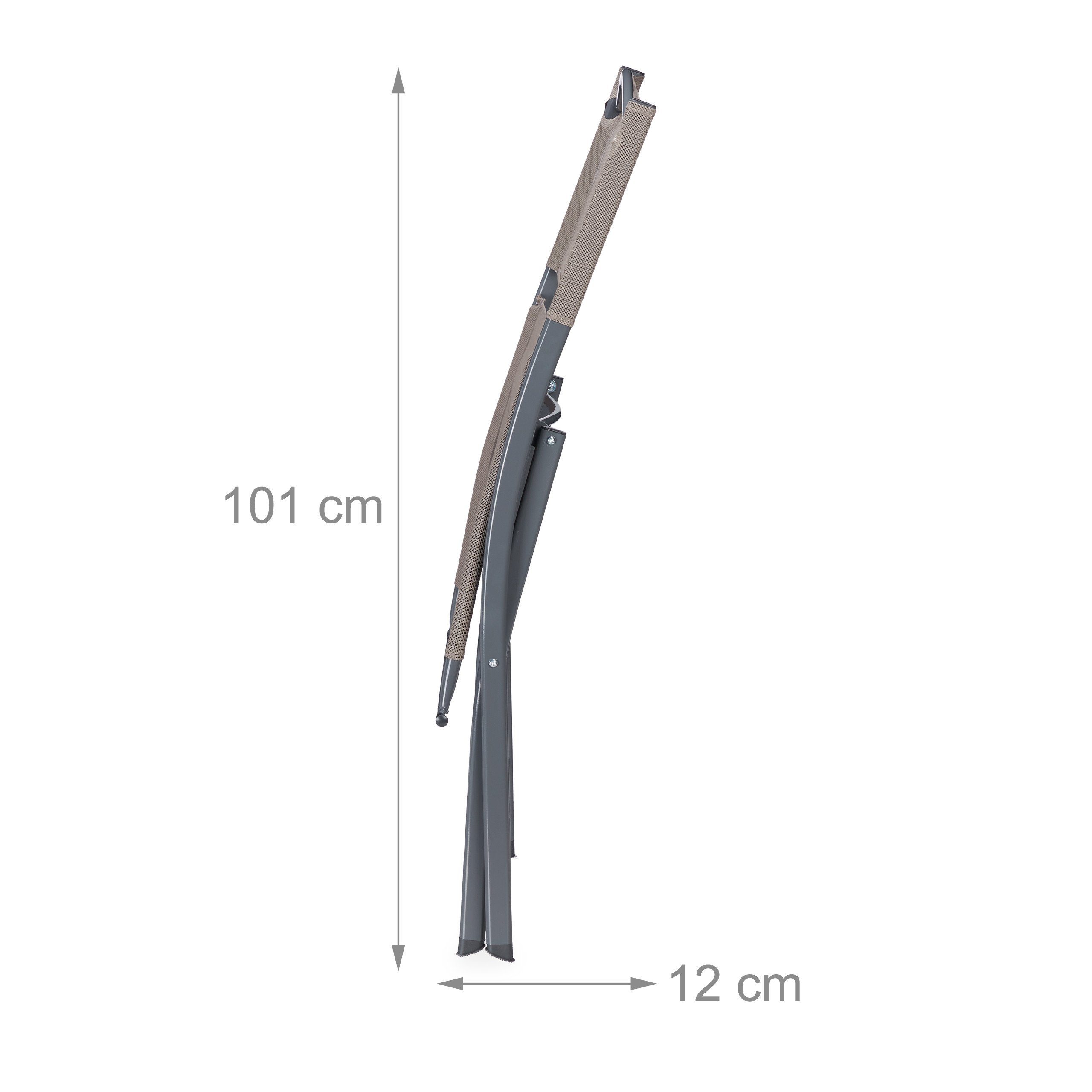 relaxdays Klappstuhl Gartenstuhl klappbar 2er Set