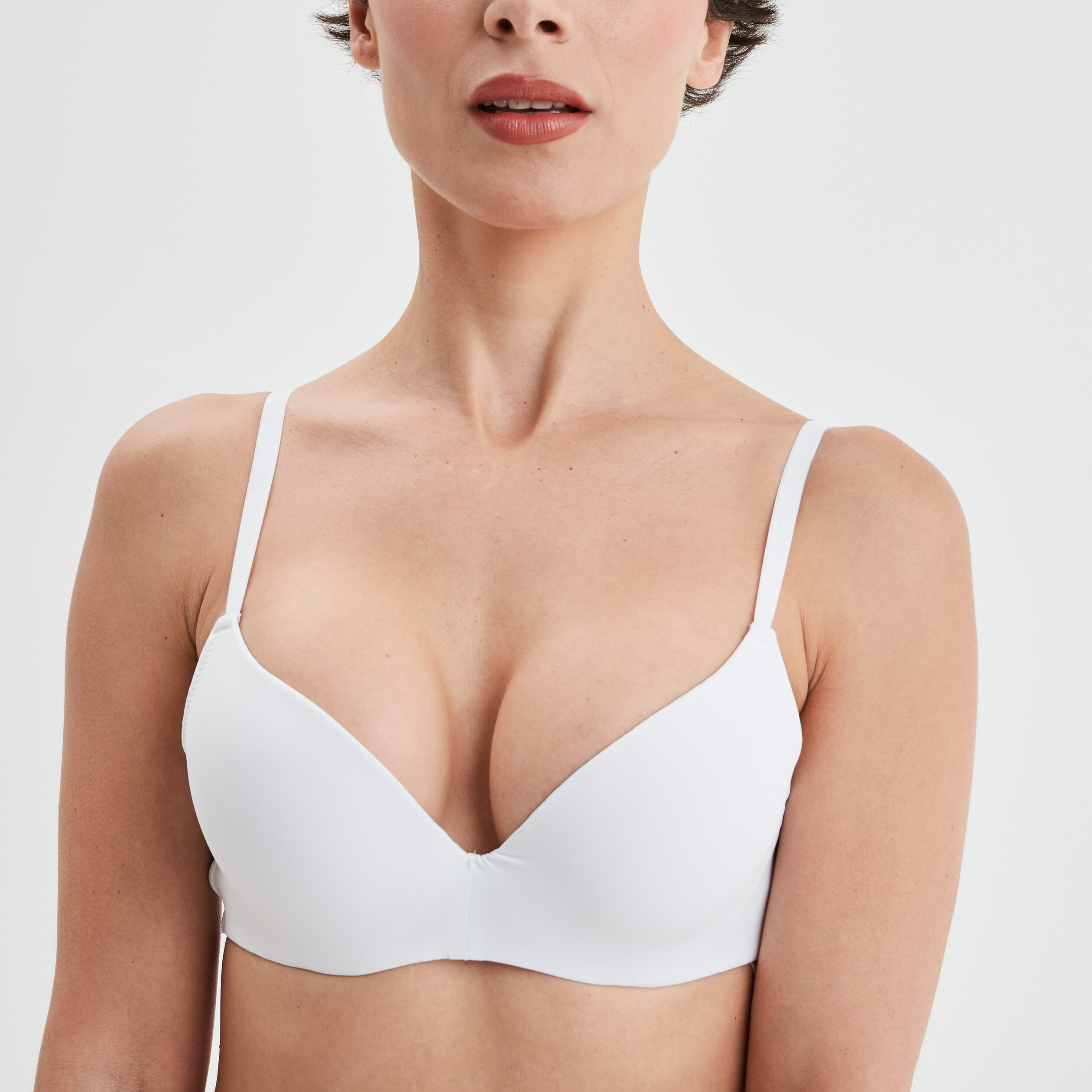 Soutien-gorge push-up microfibre blanc femme | La Halle