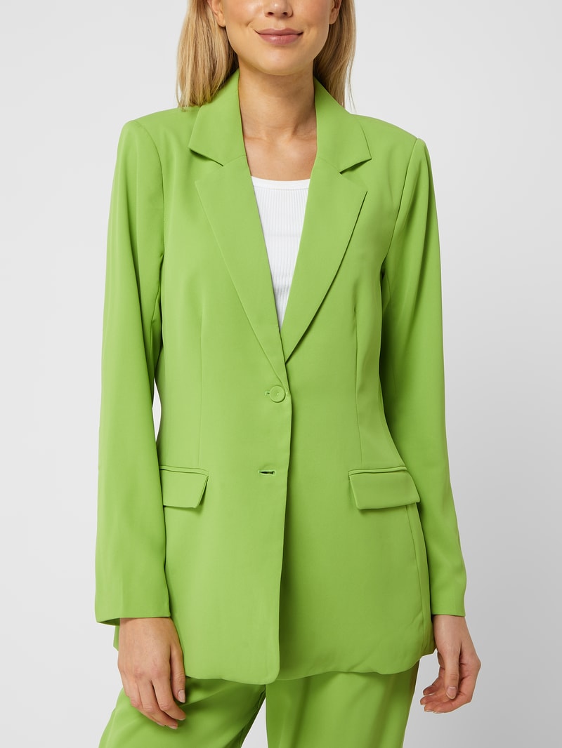 Blazer aus Krepp Modell 'Velia' in apfelgrün