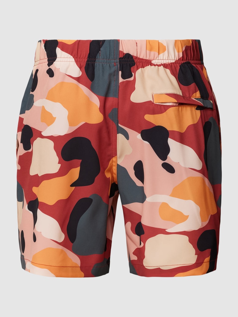 Badehose mit Allover-Muster in rostrot