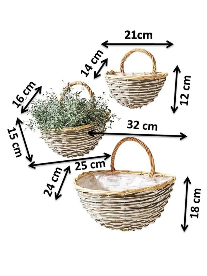 kobolo 3tlg. Set Blumentopf CHIPFLORASET in Braun günstig kaufen onesize