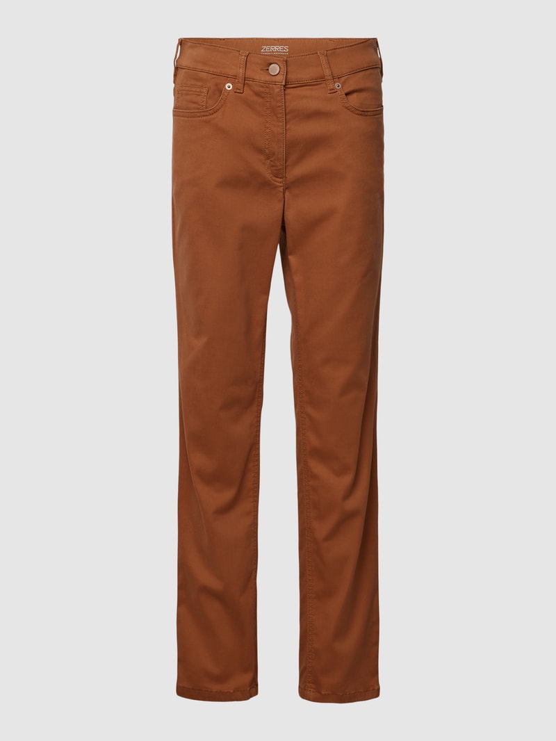 Comfort Fit Jeans im 5-Pocket-Design Modell 'GRETA' in cognac