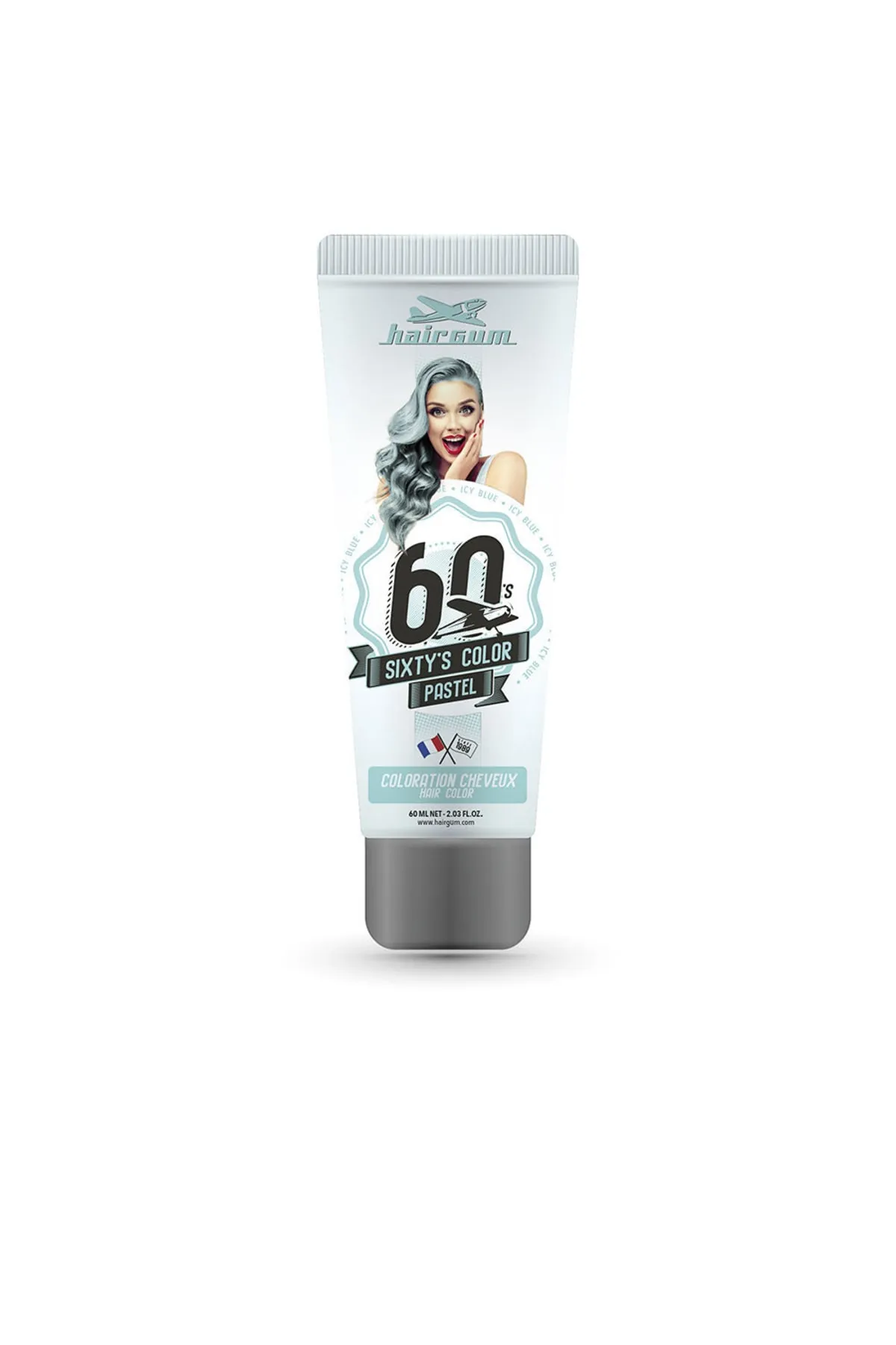 HAİRGUM  Sixty's Color Haarfarbe #icy Blue Hairgum 60 ml