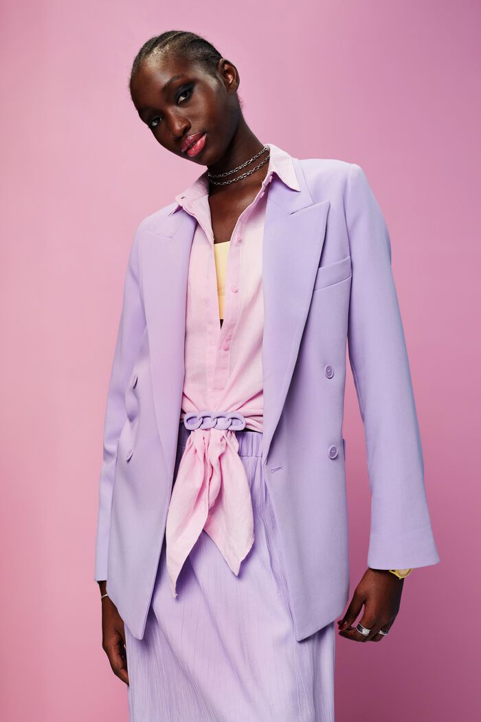 Doppelreihiger Crêpe-Blazer