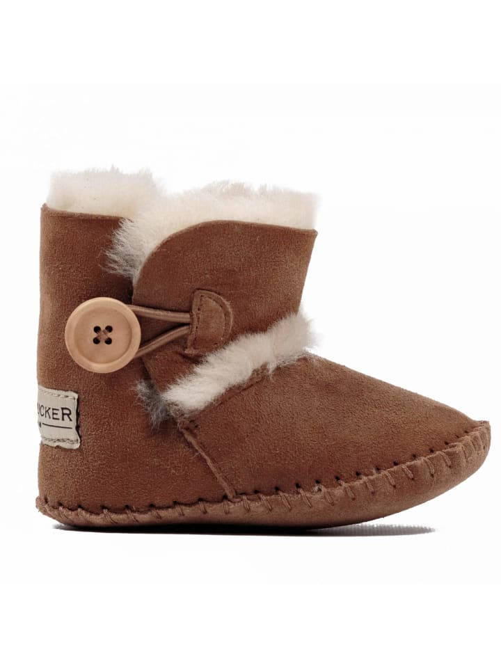 Hofbrucker Lammfell Babyschuh Booty in braun günstig kaufen