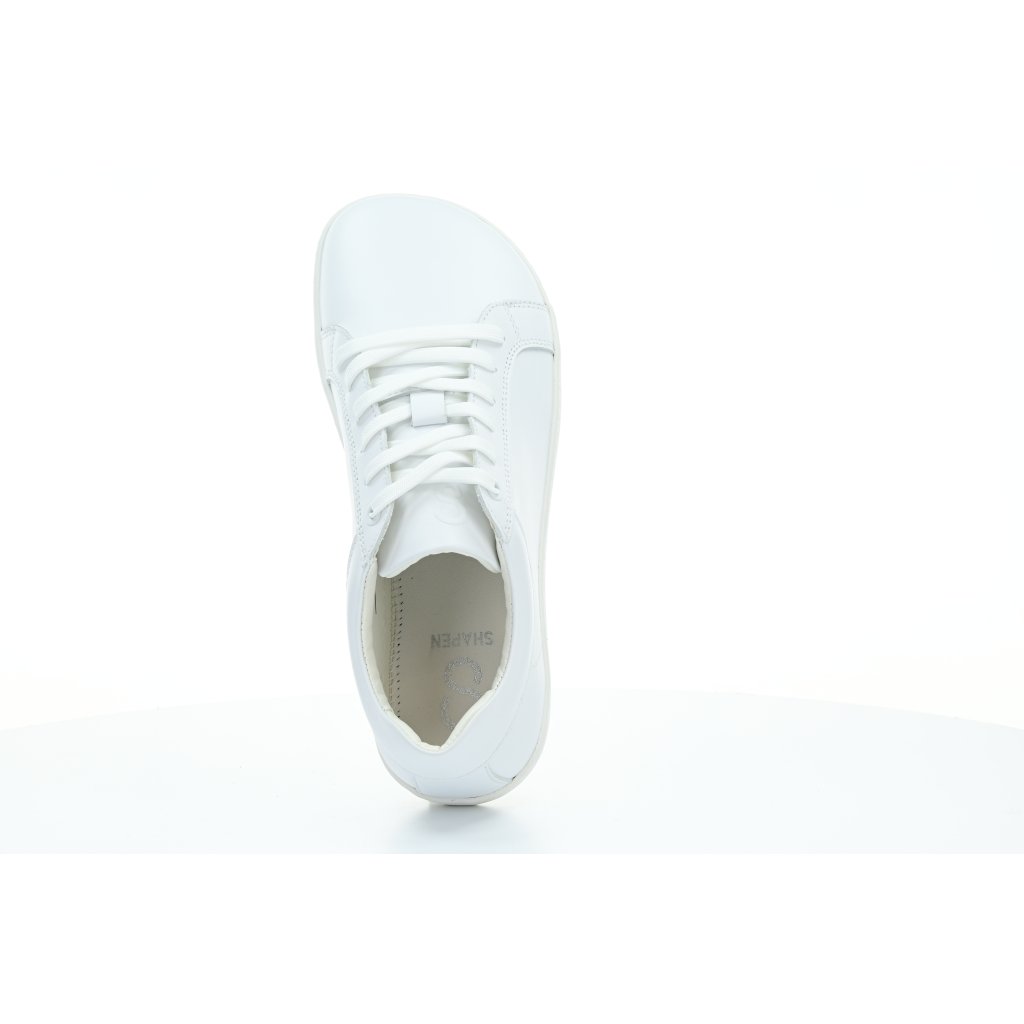 Shapen Feelin Uni White Leather Barfuß-Halbschuhe