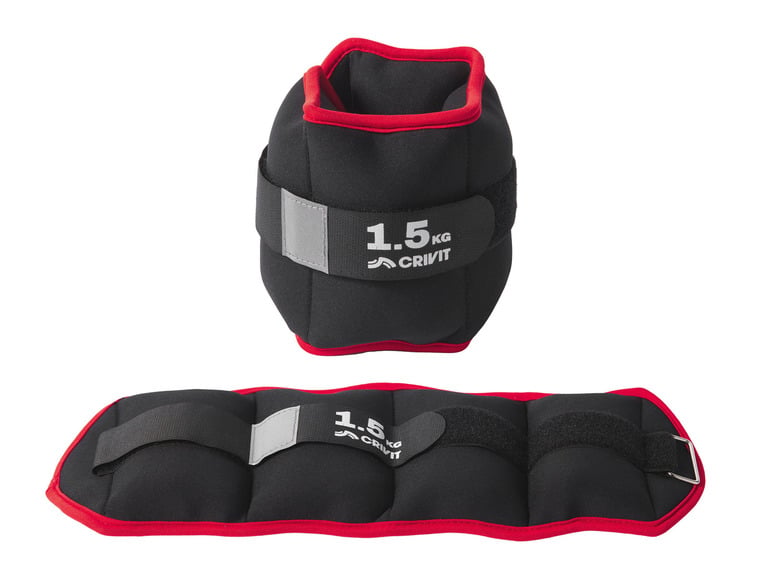 CRIVIT Gewichtsmanschetten, 1,5 kg, 2er-Set